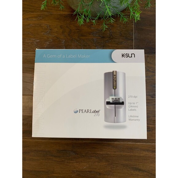 K-Sun PearLabel Other - K-Sun PEARLabel 270 DPI Label Maker USB Power Cord Charger Supply Cartridge Blck